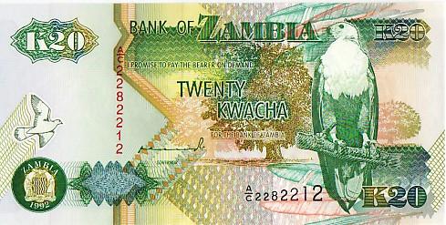 Biljetten Zambia UNC