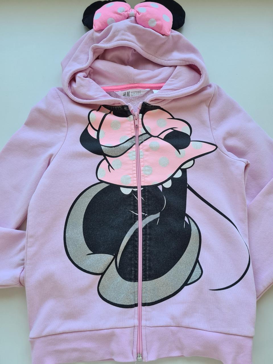 Minnie Mouse  Disney roze hoodie sweater vest van H&M  Maat 122-128