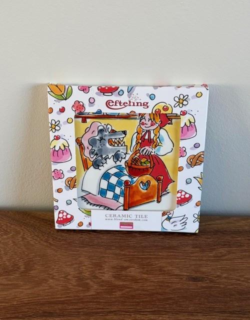 Blond Efteling | keramische tegel 13cm | Roodkapje
