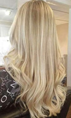 Prachtige flip in/ clip in hair goudblond 40 cm