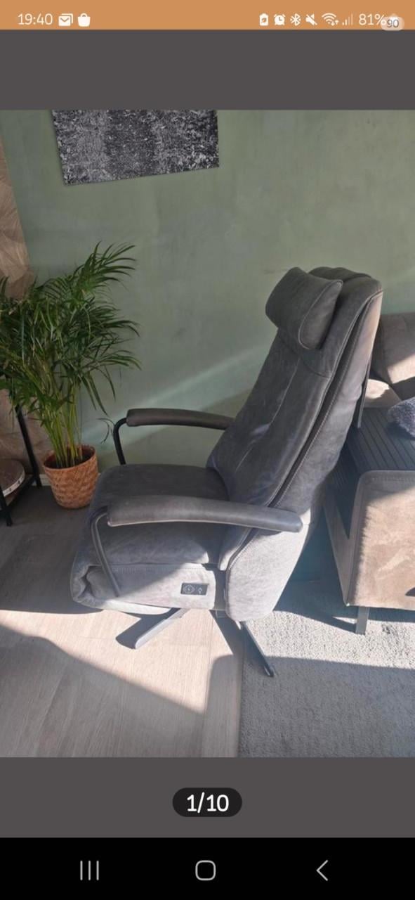 LUXE Sta-op/relaxfauteuil zgan