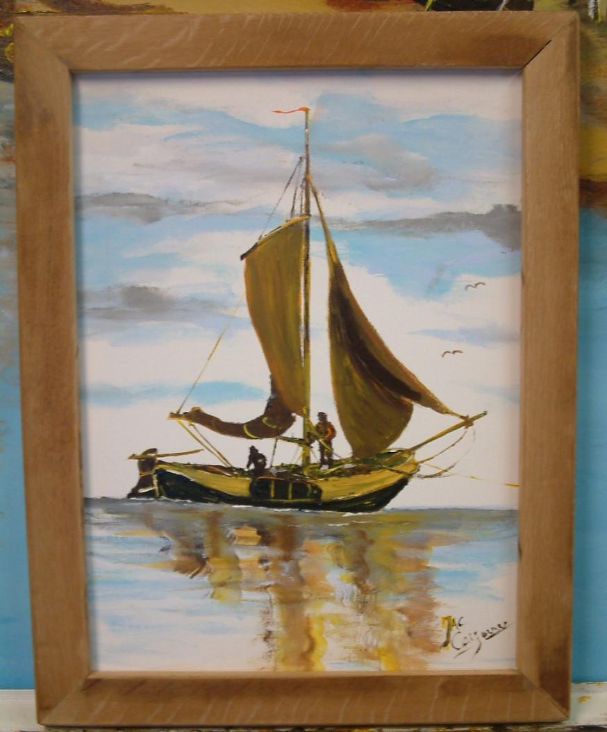 Hoogaars - botter -hengst -schilderij van af 45 euro incl Lijst er om