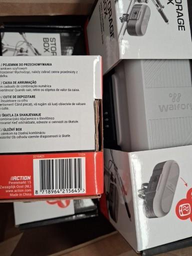 Partij 12 opbergdozen met cijferslot – nieuw in verpakking