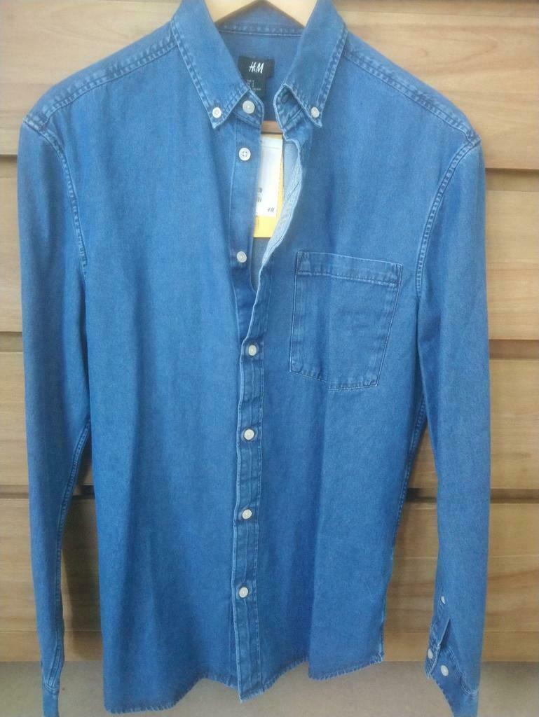H&M denim overhemd, mt S - NIEUW