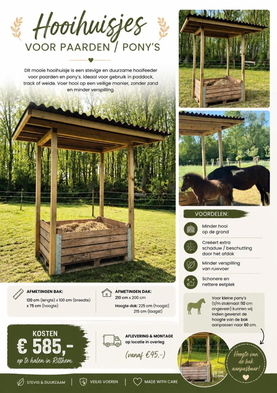 Hooihuisjes voor paarden / pony’s