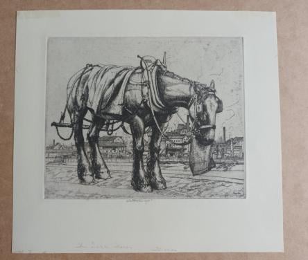 Handgesigneerde pracht ets van 1922 door Robert Sargent Austin