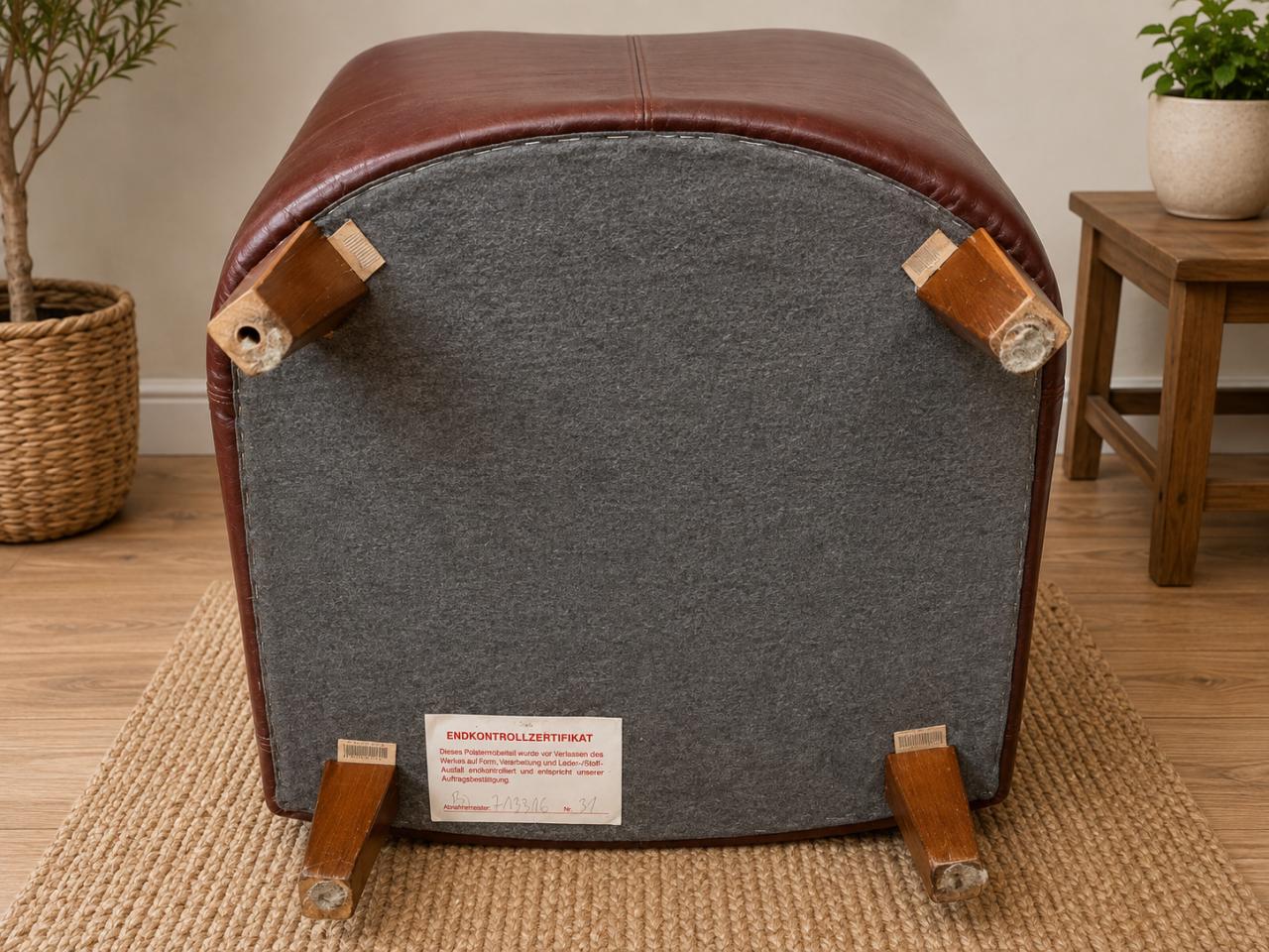 Leren fauteuil in een cognacbruine/bruin kleur