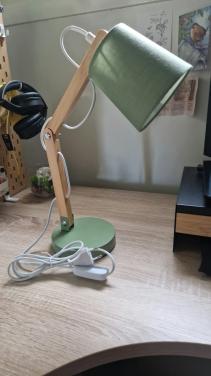 Lichtgroene bureaulamp Olaf (klein en compact) Leenbakker