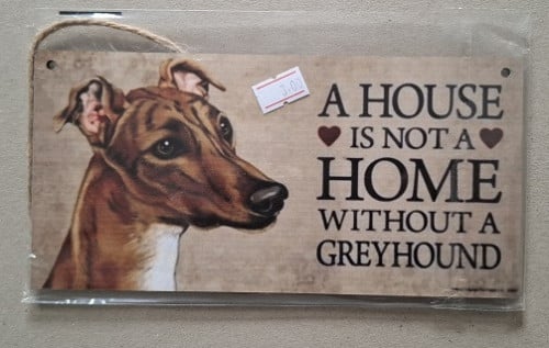 Greyhound Houten Bord