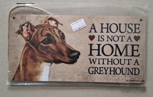 Greyhound Houten Bord