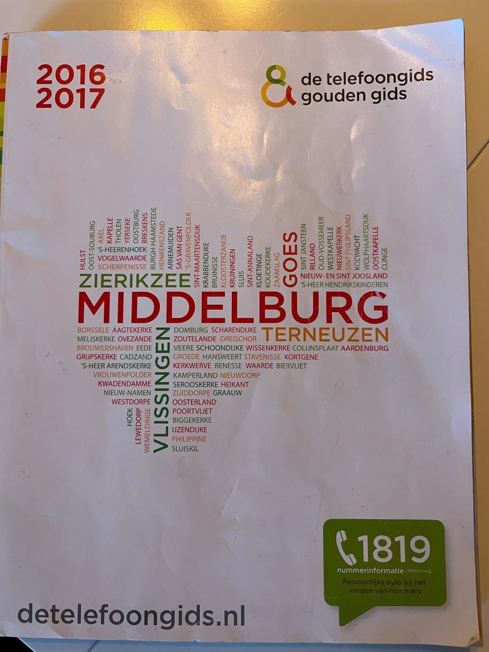 Telefoongids regio Zeeland.