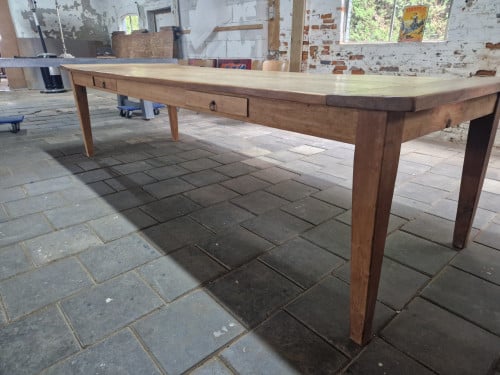 3 meter lange boerentafel mooi geleefd blad