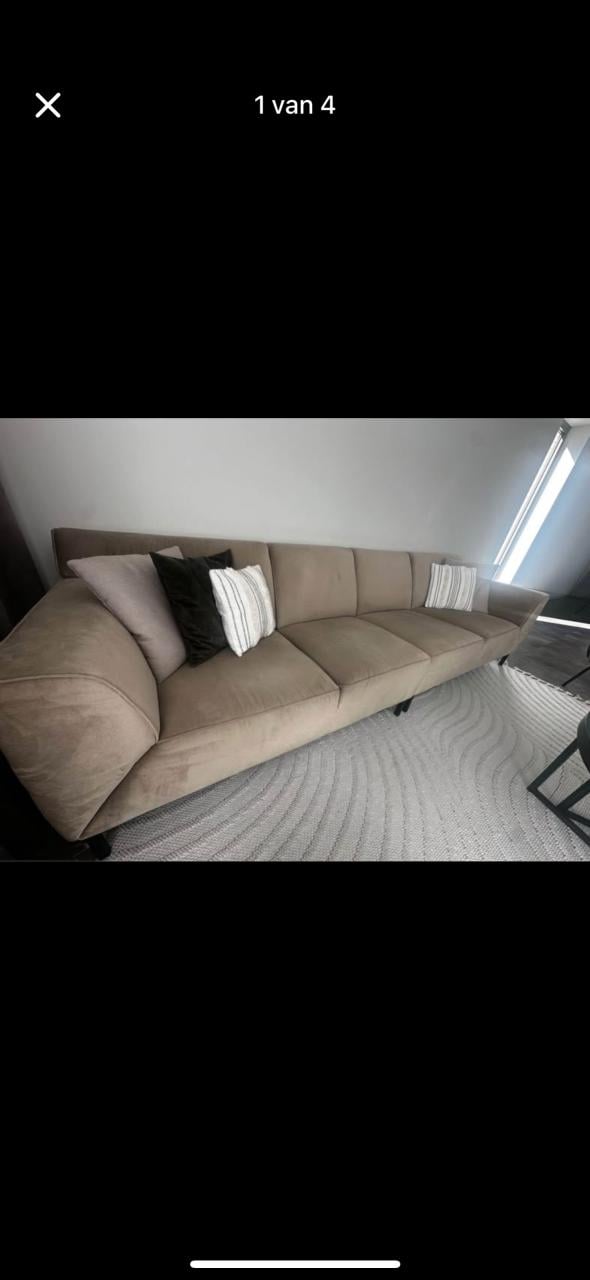 Bank met eventueel bijpassende fauteuils 2x