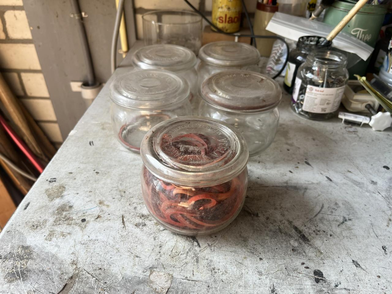 Weckpotten met deksel VEGLA 1/2, 3/4, 1 en 2 liter