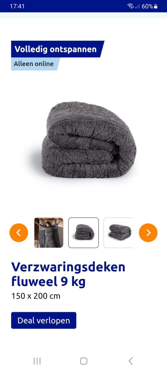 Verzwaringsdeken 9 kilo van de action