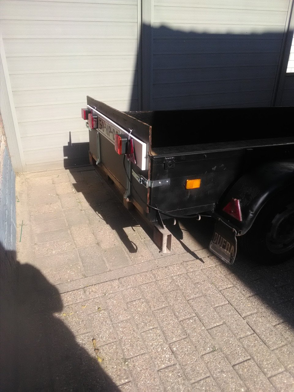 Dubbelas aanhanger ongeremd