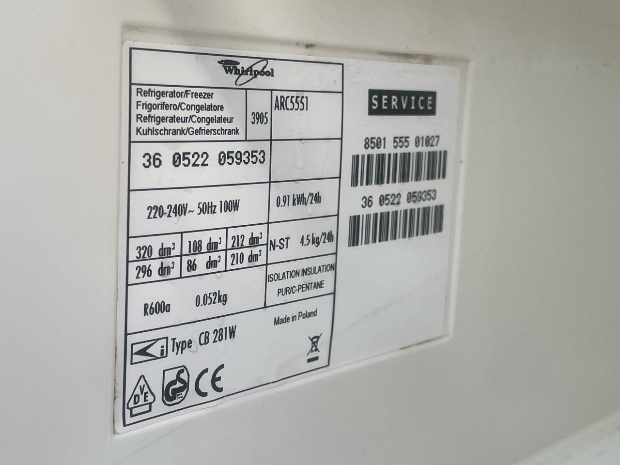 Koelkast vriezer combinatie