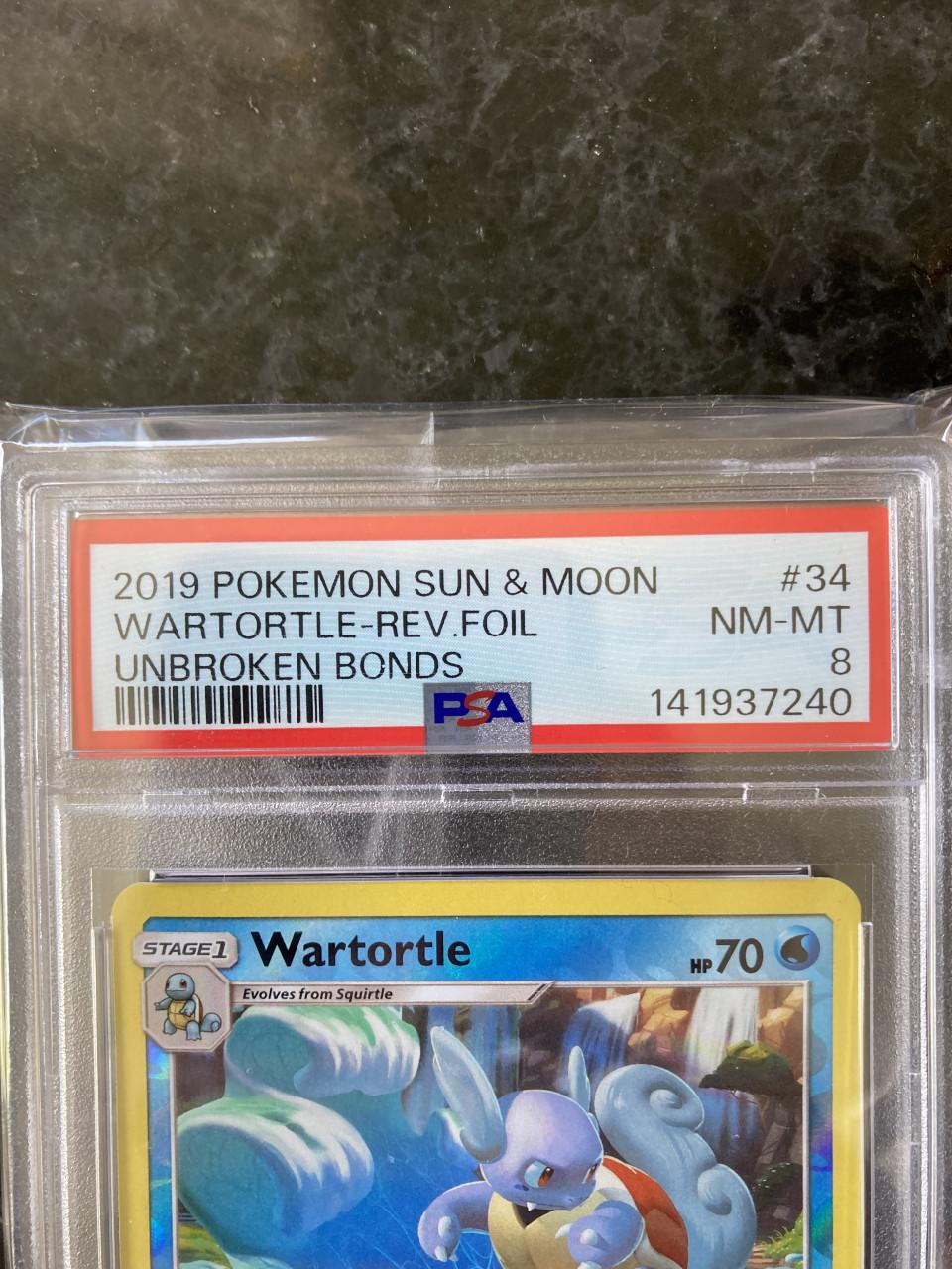 Pokemon kaart Wartortle 2019 psa