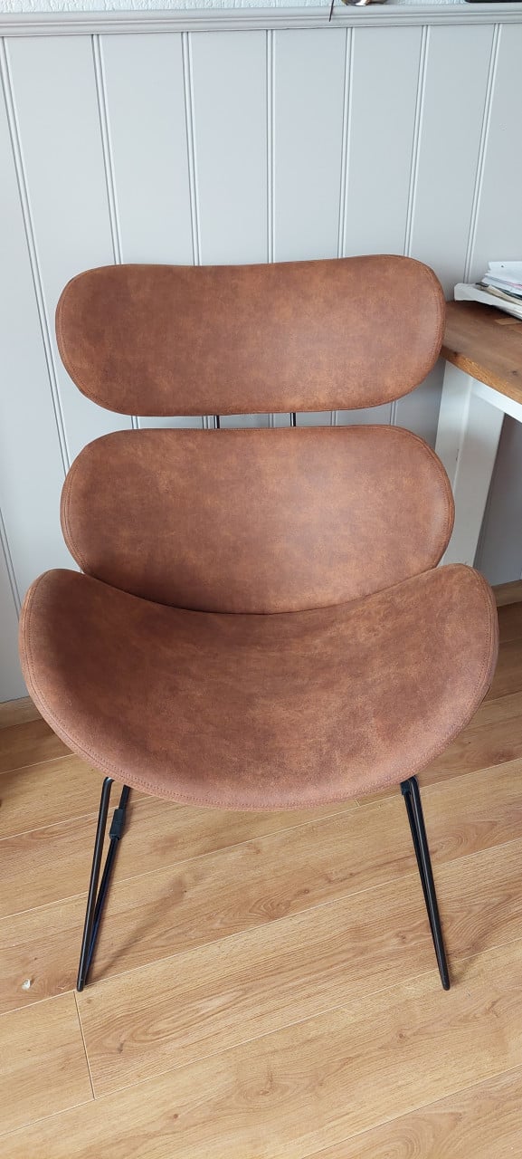 Fauteuil stoel cognac kleur