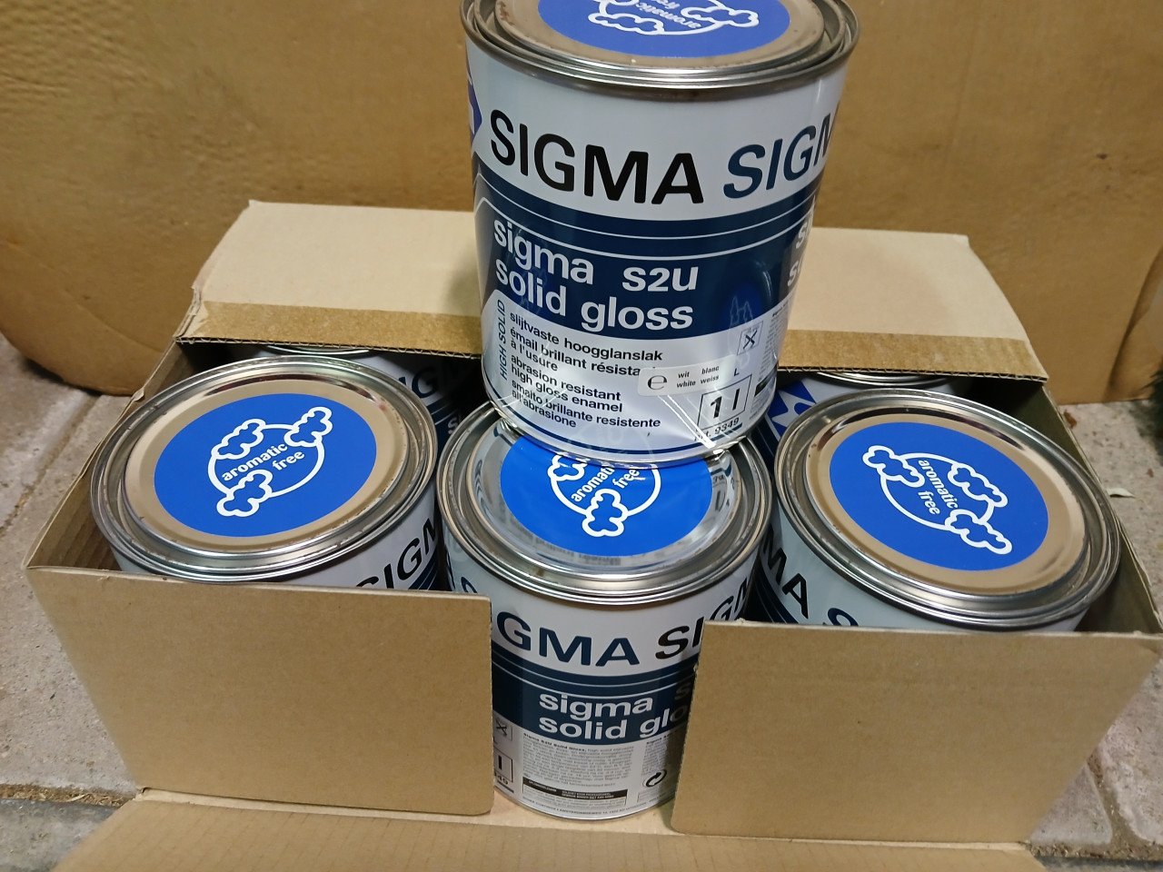 120x1ltr blik Sigma S2U solid gloss hoogglanslak