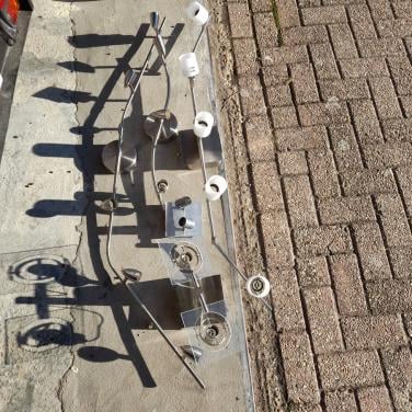 Set RVS plafondlampen (of per stuk)