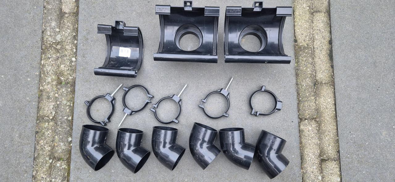 Pvc dakgoot bochten onderdelen