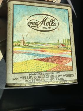 Antiek blik Van Melle