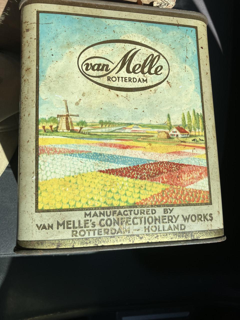 Antiek blik Van Melle