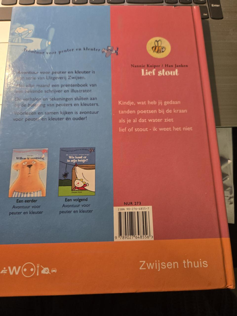 Boek 'Lief stout' van Nannie Kuiper  2003