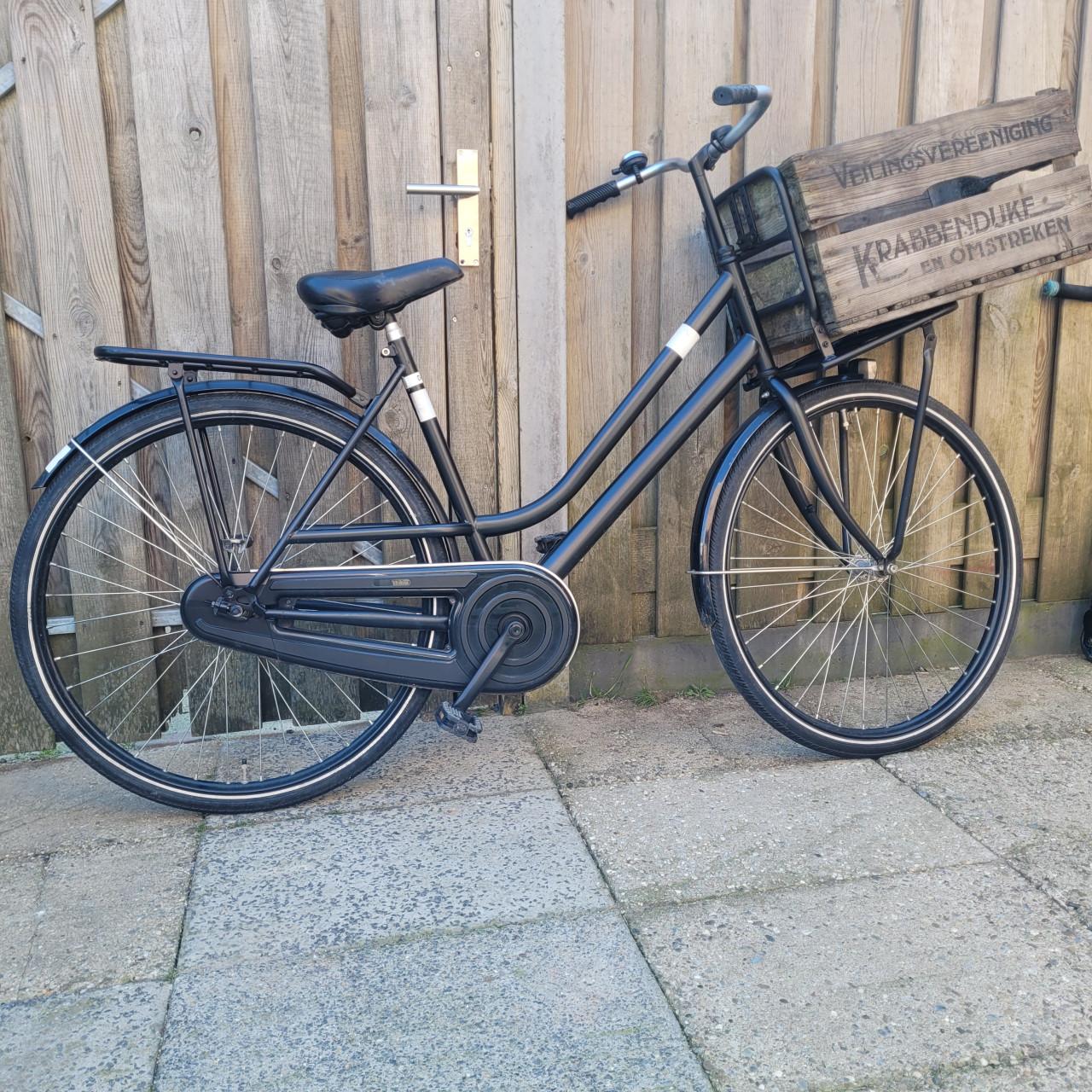 Stevige transport fiets met rekje