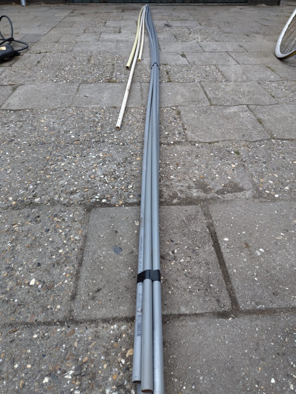 6 x grijze elektra pijpen
