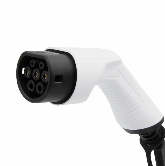 Besen Mobiele Lader Wit met LCD Type 2 naar Schuko