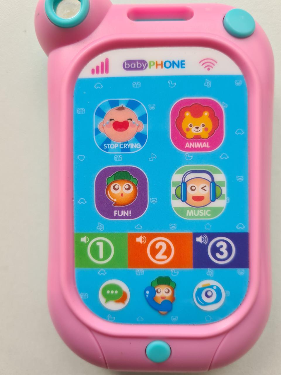 Roze telefoon met licht en geluid