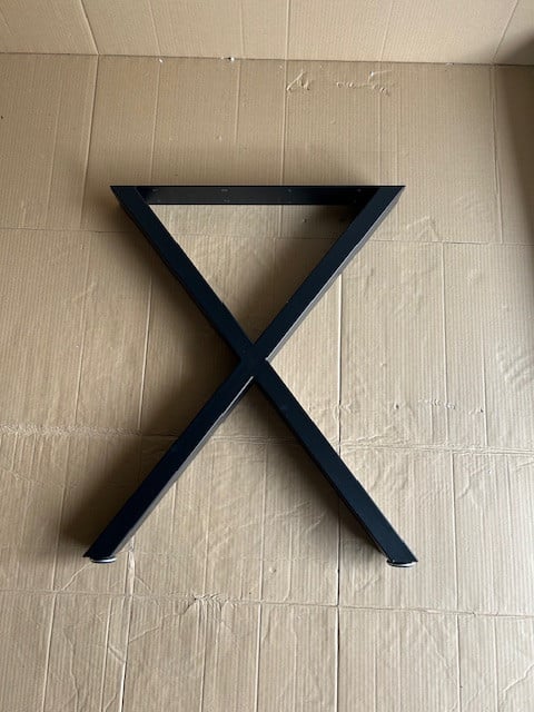 Zwart stalen matrix tafelpoten (2x)