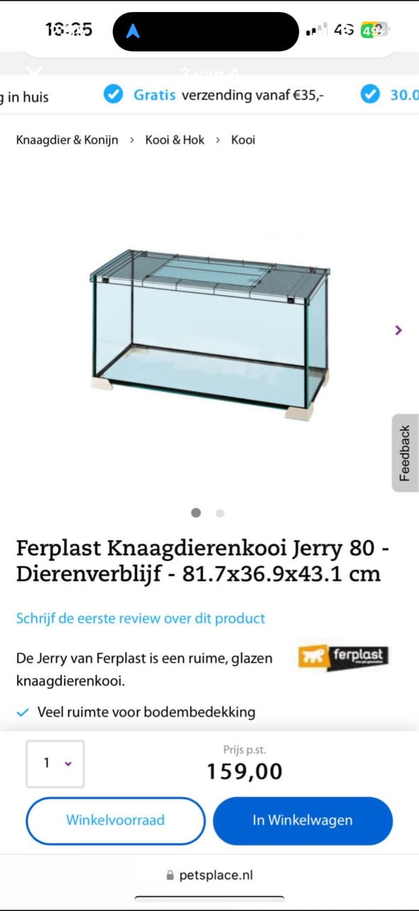 Knaagdierenkooi, accessoires & voeding/bodembedekking