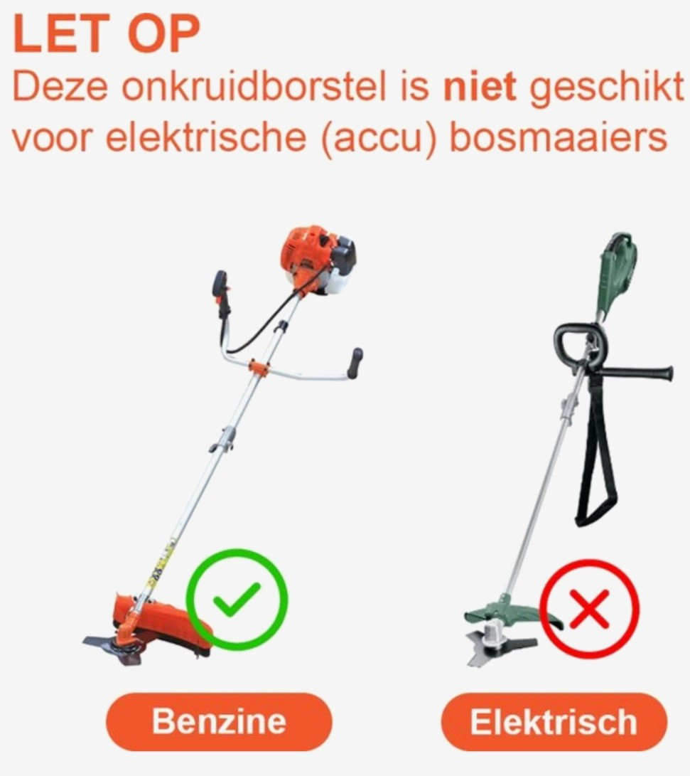 Universele Onkruidborstel 15 CM Geschikt voor alle bosmaaier