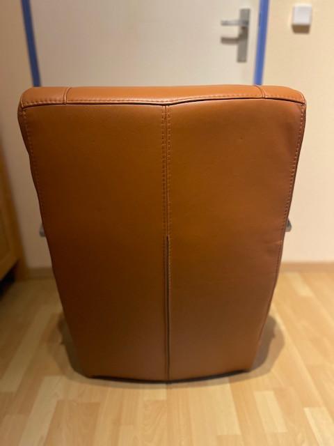 Fauteuil Cognac bruin Leer