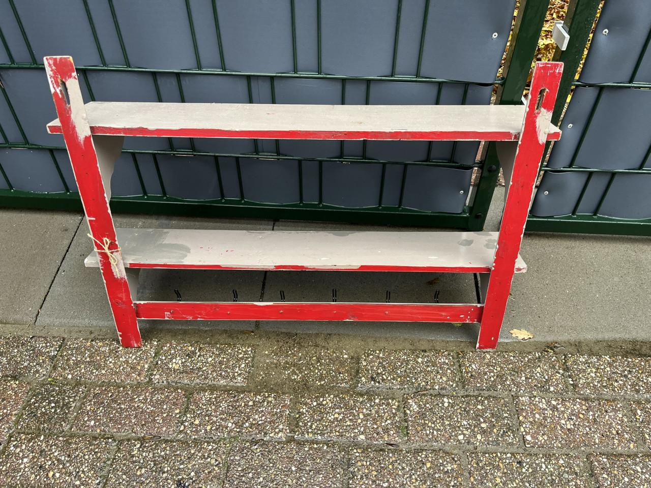 Wandkapstok Brocante 6 haken grijs