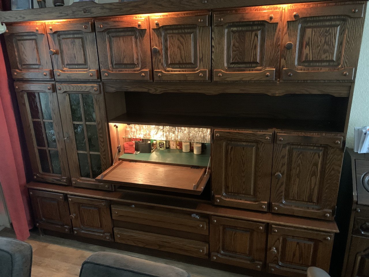 Eiken tv kast,secretaire,kast,salontafel bijzettafel