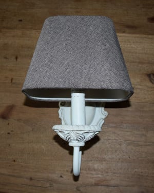 Wandlamp  Beige wit Brocante stijl
