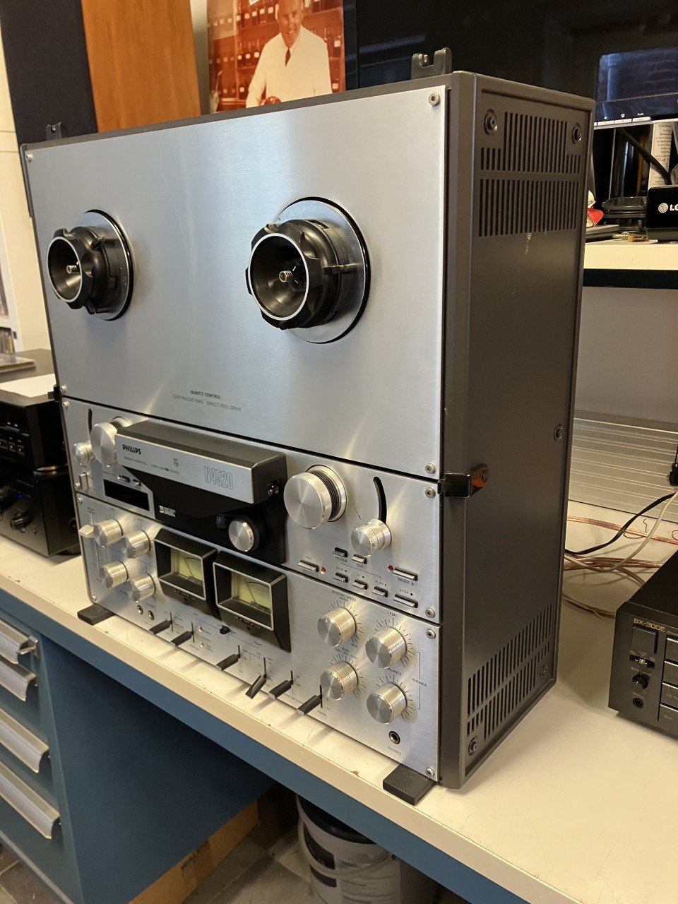 Philips N-4520 bandrecorder 3 koppen en motoren geserviced met garantie