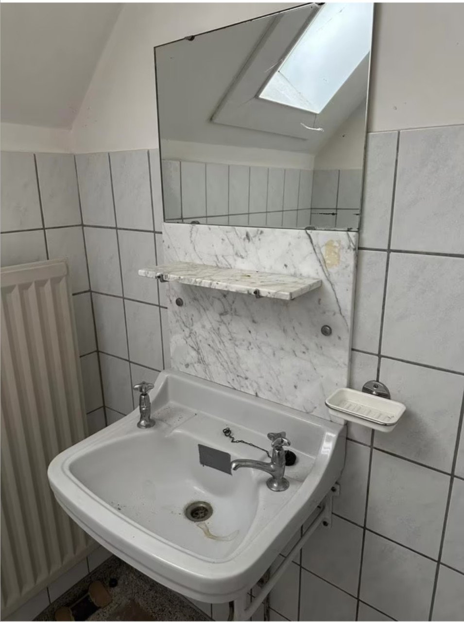 Wastafel marmer vintage