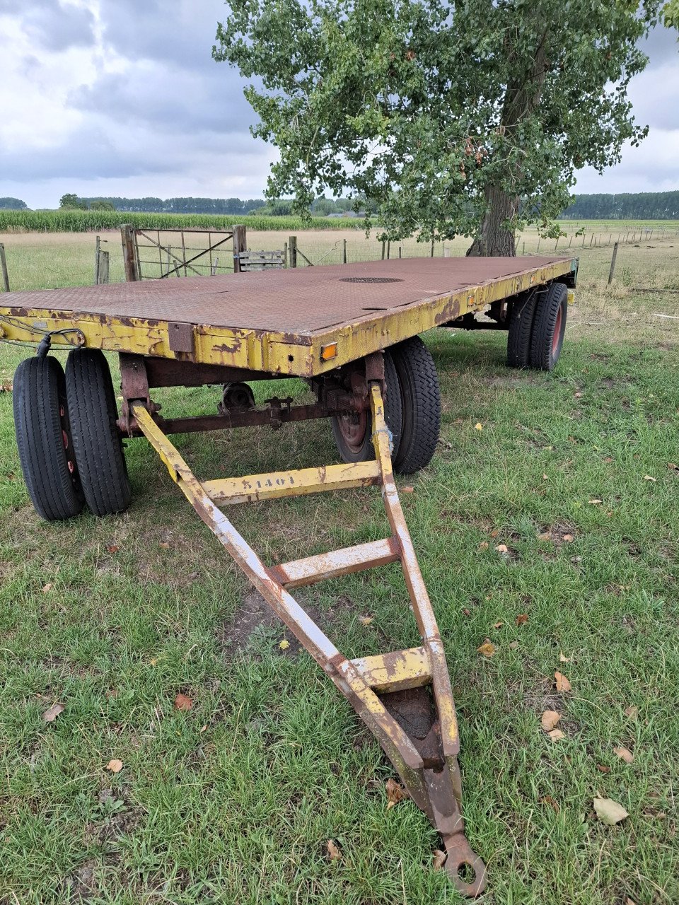 Platte hooi/stro wagen