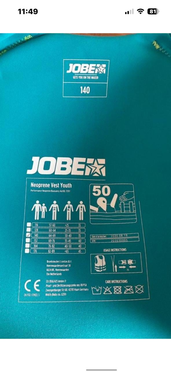 Zwemvest maat 140