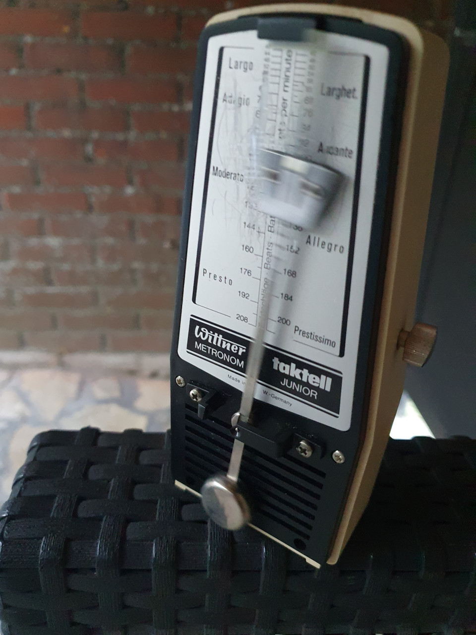 Mooie vintage Metronoom /Taktell van het merk Wittner...