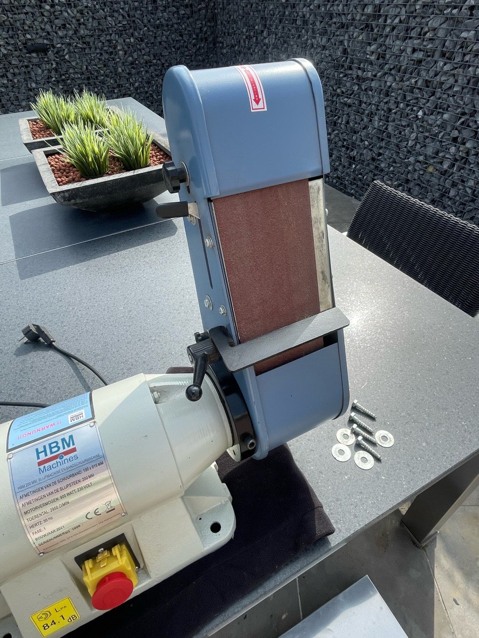 HBM 200 mm Slijpmachine en Bandschuurmachine