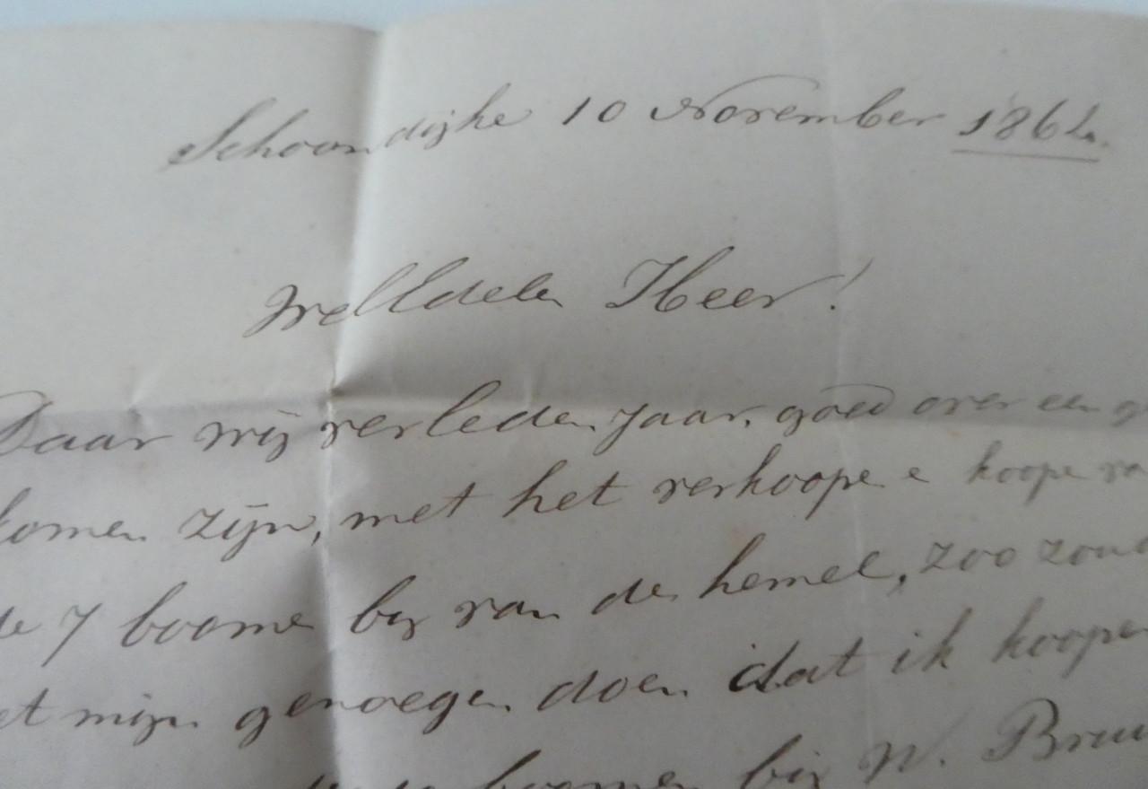 Vouwbrief – 1864 – Willem III postzegel - Sluis