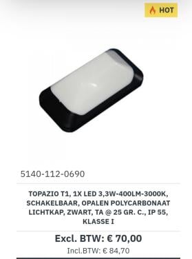 Partij buitenverlichting. LED Wandlamp 10 stuks. Per stuk 55 euro