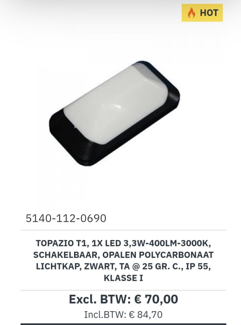 Partij buitenverlichting. LED Wandlamp 10 stuks. Per stuk 55 euro