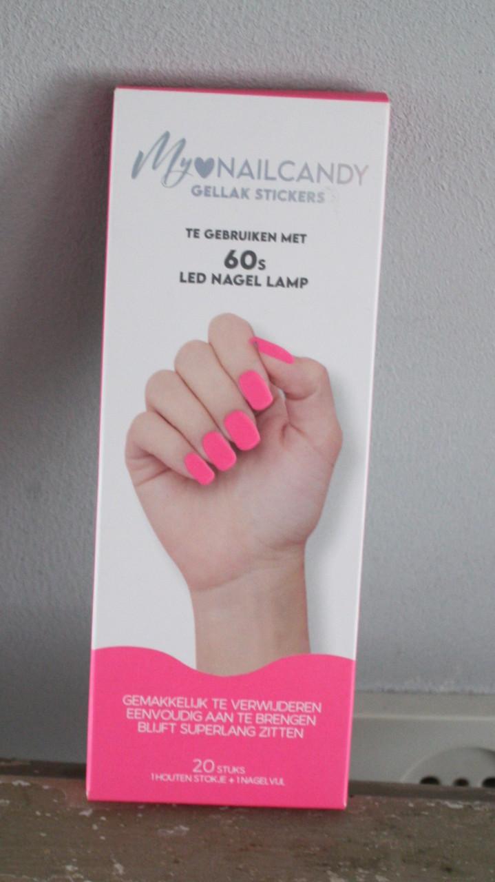 Nieuw in verpkking gellak stickers roze